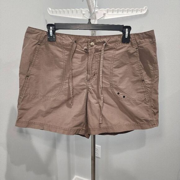 Columbia Cotton Nylon Blend Flat Front Hiking Shorts Womens large - Picture 2 of 12